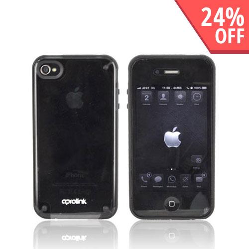 Original Hornettek Aprolink AT&T Apple iPhone 4 Fusion Dual Shell Hard Case, BIPH-406-01 - Black/ Transparent Smoke