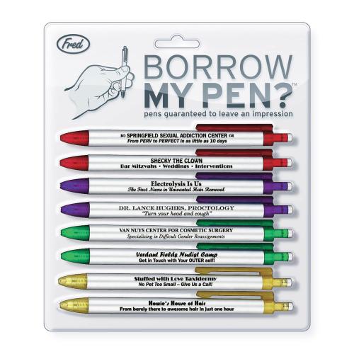Fred & Friends Borrow My Pen? - Pens guaranteed to Leave an Impression