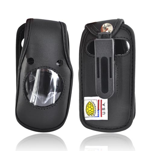 Original Turtleback Casio G'zOne Hitachi Ravine C751 Premium Leather Case w/ Swivel Belt Clip - Black