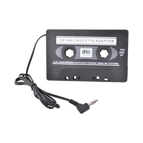 Universal Car Cassette Adapter for 3.5mm Audio Devices - Black