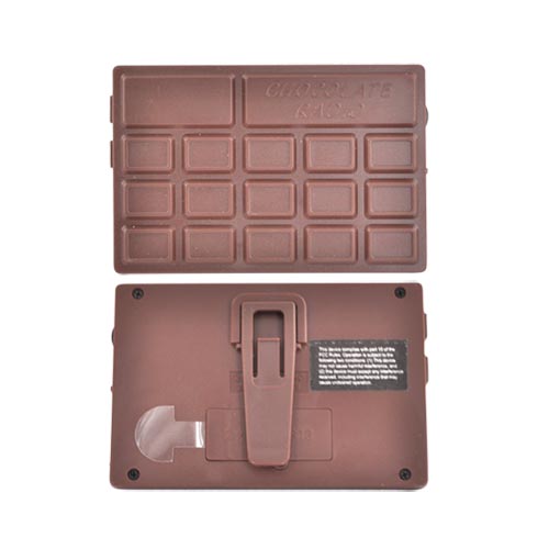 Chocolate FM Radio w/ Belt Clip and (3.5mm) Stereo Earphones - Brown
