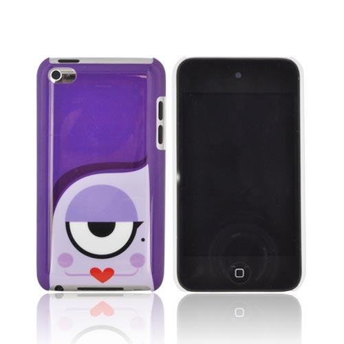 Original Psyclops Apple iPod Touch 4 Syndi Hard Case - Purple Cyclops w/ Red Lips