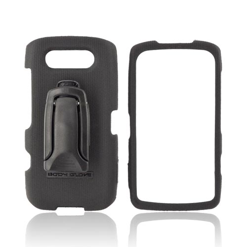 Original Body Glove Blackberry Torch 9850 Snap-On Hard Case w/ Detachable Kickstand Belt Clip, CRC92180 - Black