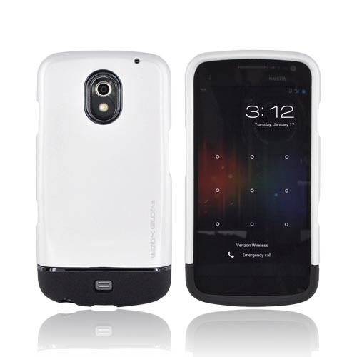 Original Body Glove Samsung Galaxy Nexus Slim Slide-On Icon Rubberized Hard Case, CRC92493 - Silver/ Black