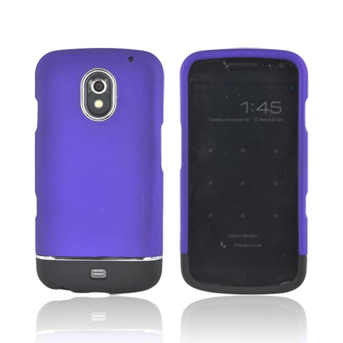 Original Body Glove Samsung Galaxy Nexus Slim Slide-On Icon Rubberized Hard Case, CRC92496 - Dark Purple/ Black