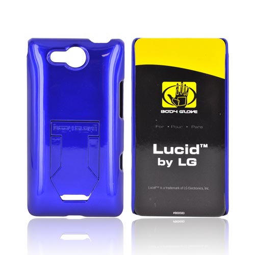Original Body Glove LG Lucid 4G Slim Protective Hard Case w/ Built-In Pull Out Kickstand, CRC92588 - Blue