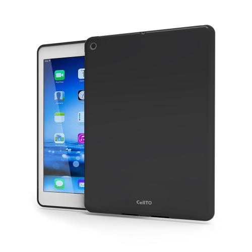 Black Anti-Slip TPU Crystal Silicone Skin Case & Free Screen Protector for Apple iPad Mini 2/3