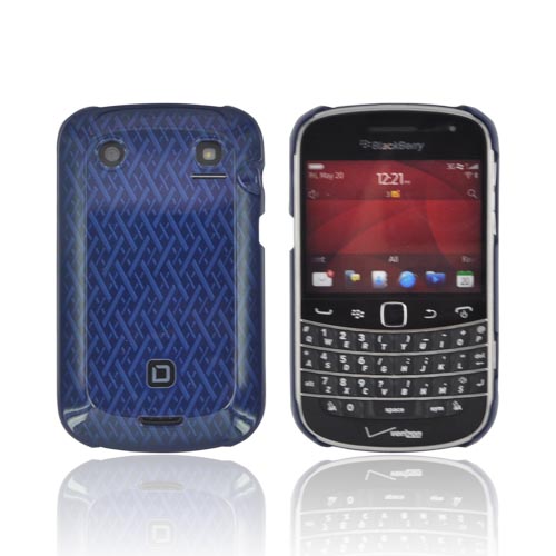 Original Dicota Blackberry Bold 9900, 9930 Hard Case, D30377 - Blue Woven Design