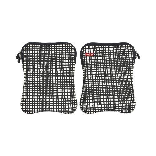 Original BUILT Universal Hourglass Design Neoprene Sleeve for 9-10" Tablets (New Apple iPad/ iPad 2), E-ES10-CGD - Black Stripes on White