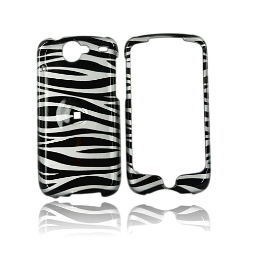 Google Nexus One Hard Case - Silver/Black Zebra