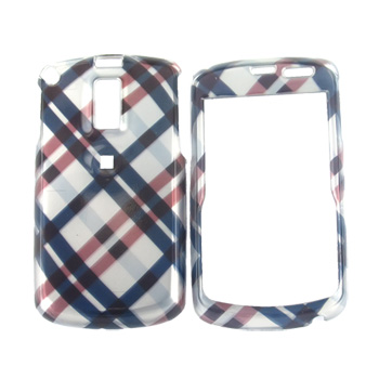 Samsung Jack i637 Hard Case - Checkered Plaid Pattern of Navy Blue, Brown, Silver Samsung Jack i637 Hard Case - Checkered Plaid Pattern of Navy Blue, Brown, Silver