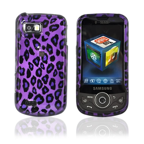 Samsung Behold 2 T939 Hard Case - Purple/Black Leopard Print on Purple