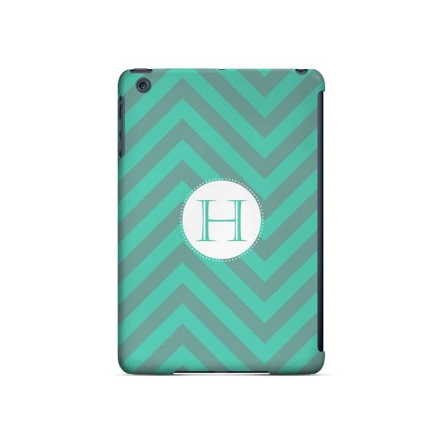 Seafoam Green H on Zig Zags - Geeks Designer Line Monogram Series Hard Case for Apple iPad Mini Seafoam Green H on Zig Zags - Geeks Designer Line Monogram Series Hard Case for Apple iPad Mini