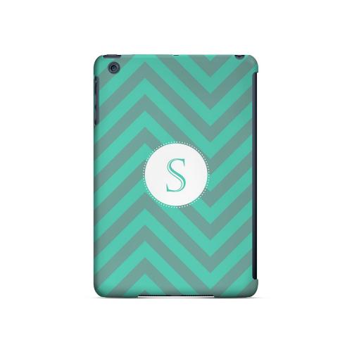 Seafoam Green S on Zig Zags - Geeks Designer Line Monogram Series Hard Case for Apple iPad Mini Seafoam Green S on Zig Zags - Geeks Designer Line Monogram Series Hard Case for Apple iPad Mini
