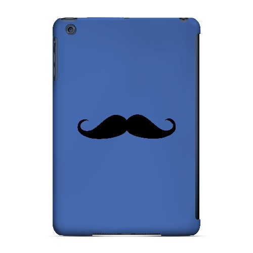 Mustache Blue - Geeks Designer Line Humor Series Hard Case for Apple iPad Mini