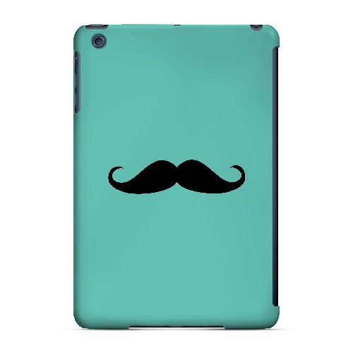 Mustache Teal - Geeks Designer Line Humor Series Hard Case for Apple iPad Mini Mustache Teal - Geeks Designer Line Humor Series Hard Case for Apple iPad Mini