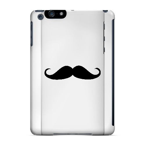 Mustache White - Geeks Designer Line Humor Series Hard Case for Apple iPad Mini