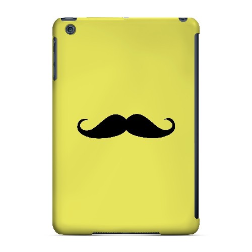 Mustache Yellow - Geeks Designer Line Humor Series Hard Case for Apple iPad Mini
