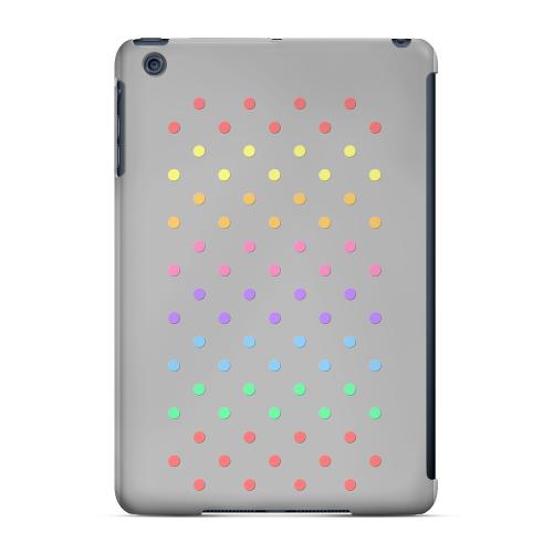 Geeks Designer Line (GDL) Slim Hard Case for Apple iPad Mini - Rainbow Dots on Gray