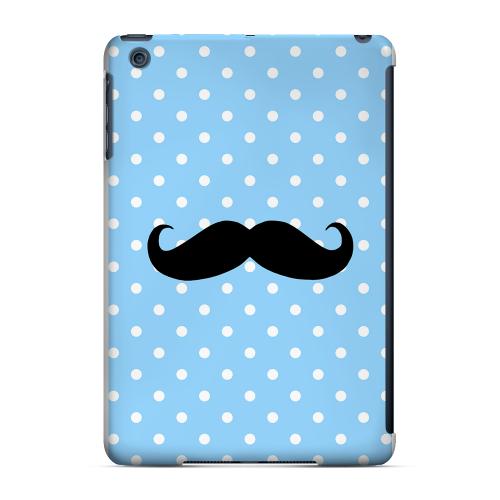Geeks Designer Line (GDL) Slim Hard Case for Apple iPad Mini - Stache on Sky Blue