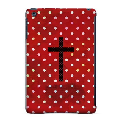 Geeks Designer Line (GDL) Slim Hard Case for Apple iPad Mini - Stained Cross on Red