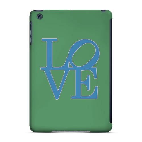 Geeks Designer Line (GDL) Slim Hard Case for Apple iPad Mini - Blue Love on Green