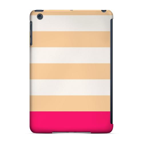 Geeks Designer Line (GDL) Slim Hard Case for Apple iPad Mini - Pink Candy Stripes w/ Pink Bar