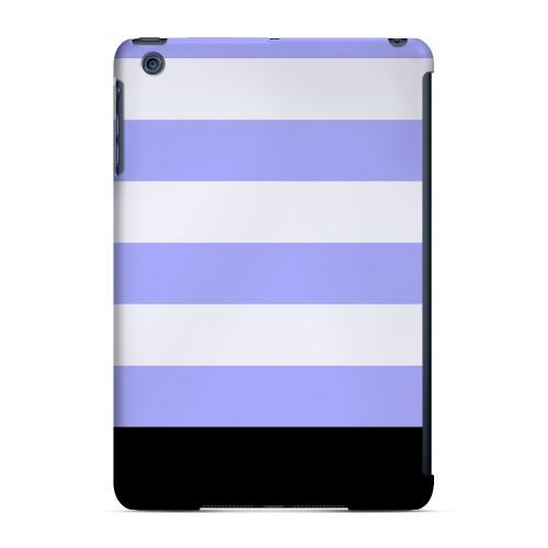 Geeks Designer Line (GDL) Slim Hard Case for Apple iPad Mini - Purple Candy Stripes w/ Black Bar