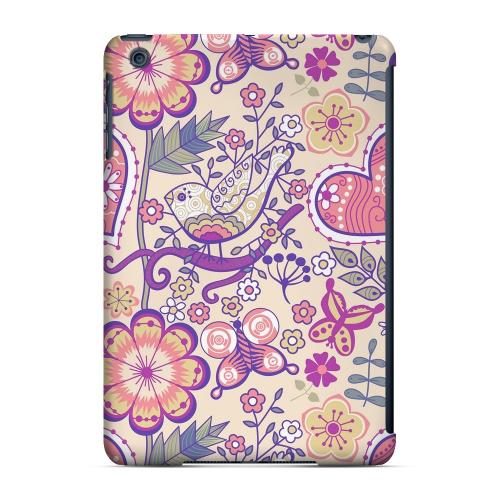 Geeks Designer Line (GDL) Slim Hard Case for Apple iPad Mini - Birds, Hearts & Flowers