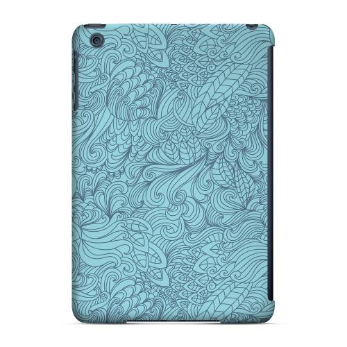 Geeks Designer Line (GDL) Slim Hard Case for Apple iPad Mini - Blue Doodle Lines