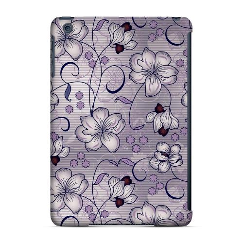 Geeks Designer Line (GDL) Slim Hard Case for Apple iPad Mini - Floral Stripes Hint of Purple