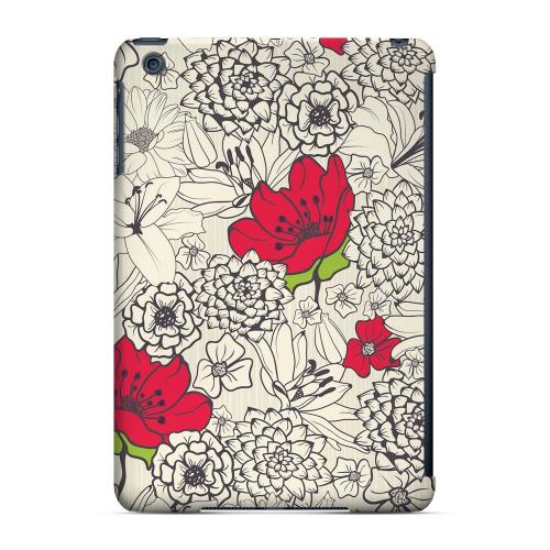 Geeks Designer Line (GDL) Slim Hard Case for Apple iPad Mini - Flower Outline Red Accent Geeks Designer Line (GDL) Slim Hard Case for Apple iPad Mini - Flower Outline Red Accent