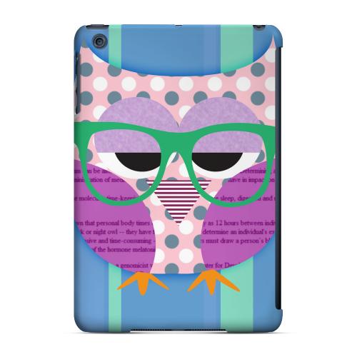 Geeks Designer Line (GDL) Slim Hard Case for Apple iPad Mini - Hipster Owl on Blue/Green Stripes Geeks Designer Line (GDL) Slim Hard Case for Apple iPad Mini - Hipster Owl on Blue/Green Stripes