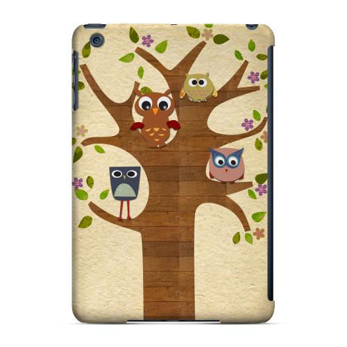 Owls on Brown Tree - Geeks Designer Line Owl Series Glossy Case for Apple iPad Mini