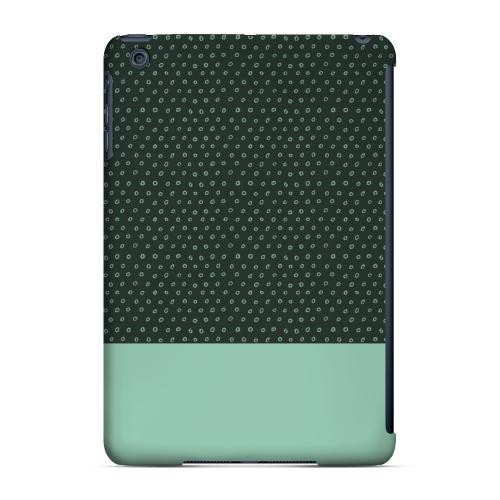 Geeks Designer Line (GDL) Slim Hard Case for Apple iPad Mini - Little Circle Dots Grayed Jade