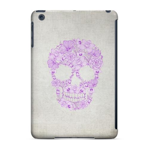 Geeks Designer Line (GDL) Slim Hard Case for Apple iPad Mini - Floral Violet Skull on Canvas