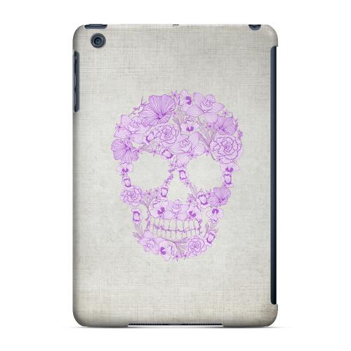 Geeks Designer Line (GDL) Slim Hard Case for Apple iPad Mini - Floral Violet Skull on Canvas