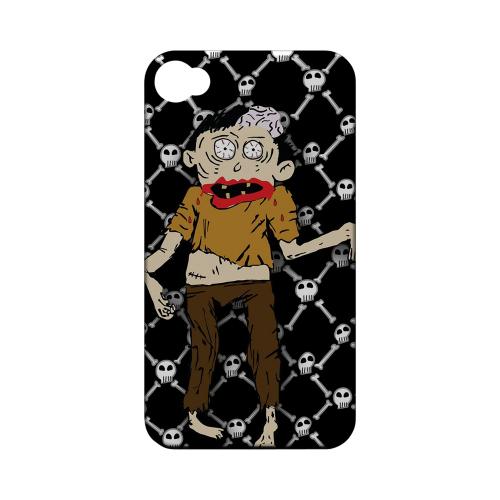 Geeks Designer Line (GDL) Apple iPhone 4/4S Matte Hard Back Cover - Zombie w/ Skull & Crossbones