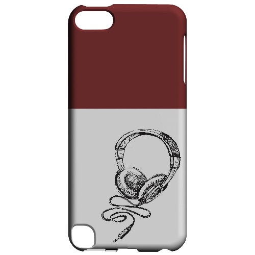 Head Bobbing Maroon - Geeks Designer Line Music Series Hard Case for Apple iPod Touch 5