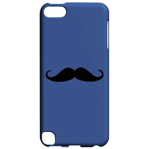 Mustache Blue - Geeks Designer Line Humor Series Hard Case for Apple iPod Touch 5