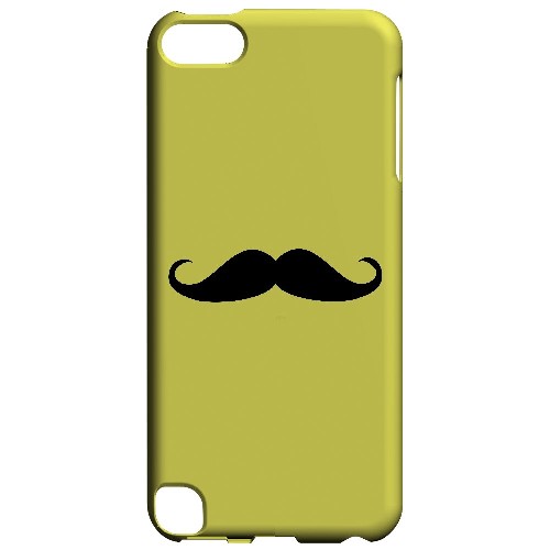 Mustache Yellow - Geeks Designer Line Humor Series Hard Case for Apple iPod Touch 5