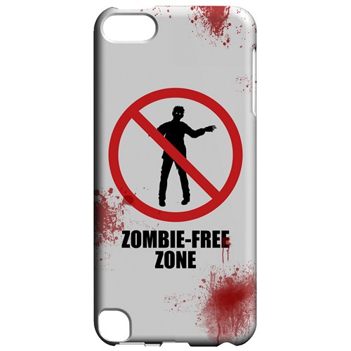 Zombie-Free Zone - Geeks Designer Line Apocalyptic Series Hard Case for Apple iPod Touch 5