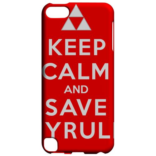 Geeks Designer Line (GDL) Slim Hard Case for Apple iPod Touch 5 - Red Save Hyrule