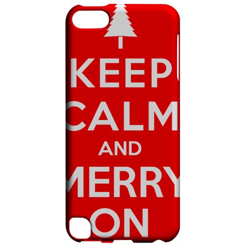 Geeks Designer Line (GDL) Slim Hard Case for Apple iPod Touch 5 - Red Merry On