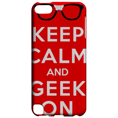 Geeks Designer Line (GDL) Slim Hard Case for Apple iPod Touch 5 - Red Geek On