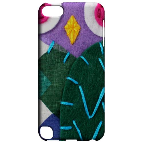 Geeks Designer Line (GDL) Slim Hard Case for Apple iPod Touch 5 - Purple/ Green Owl