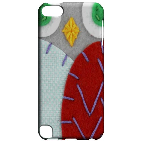 Geeks Designer Line (GDL) Slim Hard Case for Apple iPod Touch 5 - Gray/ Red Owl