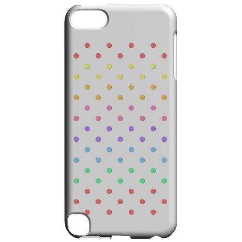 Geeks Designer Line (GDL) Slim Hard Case for Apple iPod Touch 5 - Rainbow Dots on White
