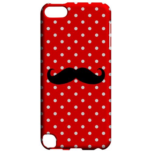 Geeks Designer Line (GDL) Slim Hard Case for Apple iPod Touch 5 - Stache on Red Geeks Designer Line (GDL) Slim Hard Case for Apple iPod Touch 5 - Stache on Red