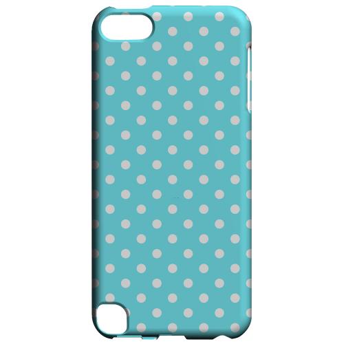 Geeks Designer Line (GDL) Slim Hard Case for Apple iPod Touch 5 - White Dots on Turquoise